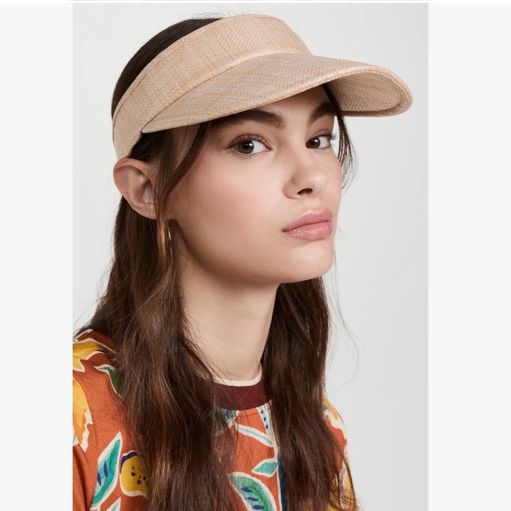 Lele Sadoughi Cream Visor